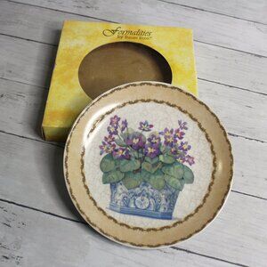 Formalities Baum Bros Vintage Porcelain Plate Violeta Violets Collector Series